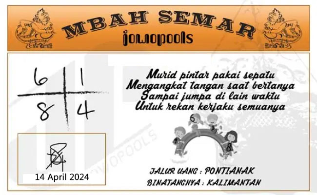 Syair HK Mbah Semar 14 April 2024