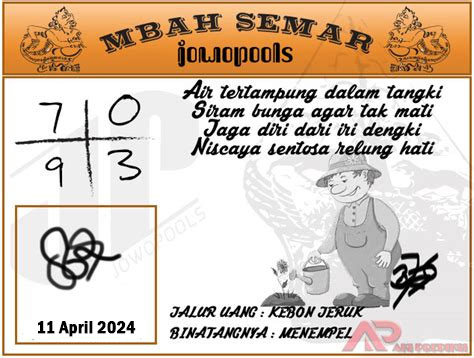 Syair HK Mbah Semar 11 April 2024